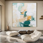 Earthy Tones with Textured Brushstrokes "Textured Earth" Abstract Painting On Canvas PS1282