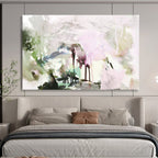 “Pastel Pink and Orange Abstract Landscape” - Ethereal Landscape Painting On Canvas PT119