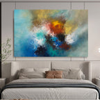 “Colorful Abstract Burst” - Abstract, Energetic - Styled Painting On Canvas DKS002