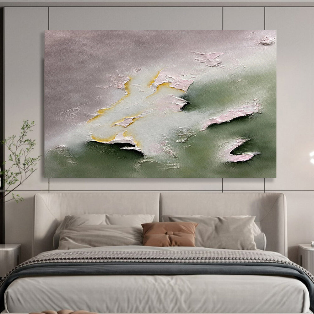 “Pastel - Textured Abstract Forms” - Textured Oil Painting on Canvas DKS918