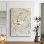 “Gray - Black Geometric Abstract” - Minimalist Abstract Painting On Canvas DS001