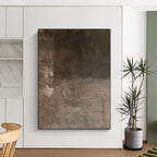 “Brown Monochrome Textured” - Brown Abstract Textured Painting On Canvas PS0549