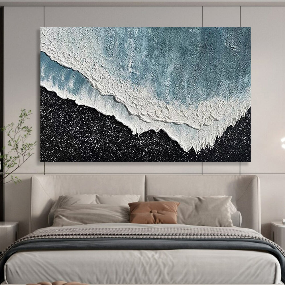 “Textured Ocean Wave” - Impasto Seaside Painting On Canvas PT207