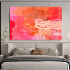 Pink and Orange Abstract Painting On Canvas DKS067