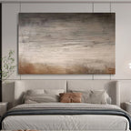 Textured Gray - Brown Abstract - Minimalist Abstract Painting On Canvas DKS327