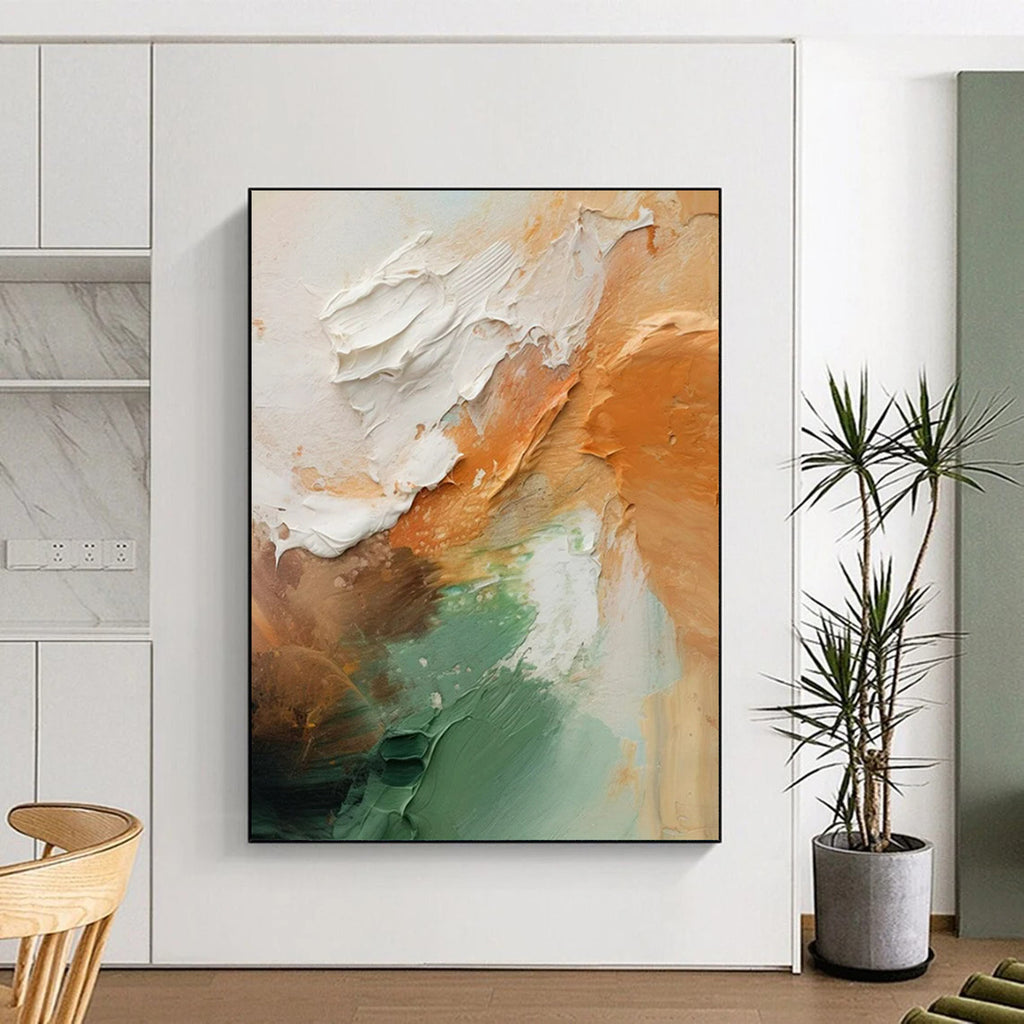 “Textured Earth Tones” - Impasto Abstract Painting On Canvas PT2308