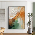 “Textured Earth Tones” - Impasto Abstract Painting On Canvas PT2308
