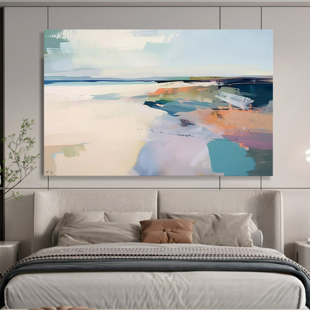 “White Cloud on Dark Blue” - Dreamy Simplicity Painting On Canvas PT1544