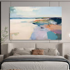 “White Cloud on Dark Blue” - Dreamy Simplicity Painting On Canvas PT1544