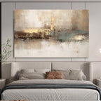 “Earthy Tones Abstract Composition” - Modern Abstract Painting On Canvas PT070