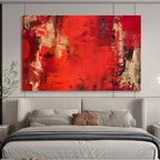 “Red - Brown Textured Passion” Abstract Painting On Canvas DKS296