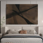 “Brown and Black Ethereal Abstract” - Abstract Painting on Canvas, Fits Study & Library DKS585