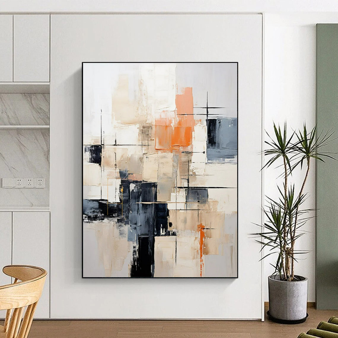 “Neutral Tones Abstract” - Textured Abstract Expressionist Painting On Canvas PT2261