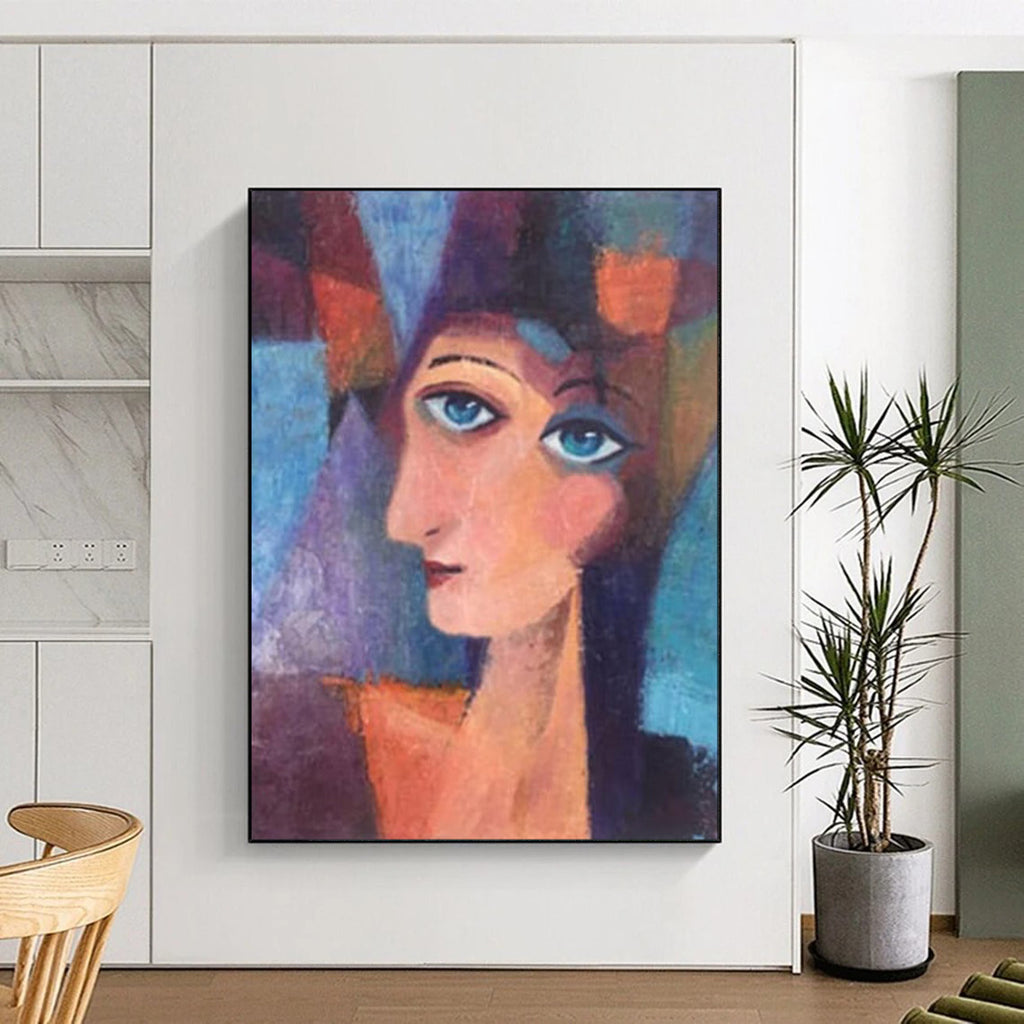 “Cubist Woman’s Portrait” - Cubist Painting On Canvas PT1997