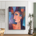 “Cubist Woman’s Portrait” - Cubist Painting On Canvas PT1997