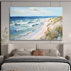 “Blue Seas & Sandy Shores” - Impressionist Seaside - Painting On Canvas PT1697