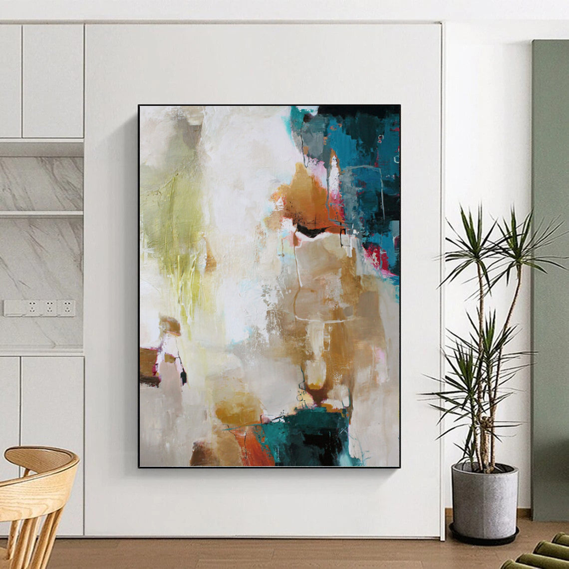 “Colorful Abstract Mix” - Vibrant Abstract Painting On Canvas PT1019