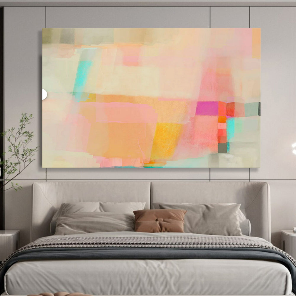 “Pastel Color Blocks” - Soft Acrylic Painting on Canvas PT1499