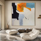 “Color Block Abstract” - Modern Abstract Painting On Canvas PS0208