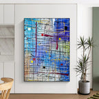 “Color - Streaked Abstract” - Abstract, Energetic - Styled Painting On Canvas PT1583