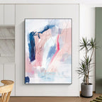 “Pink - Blue Abstract” - Soft Abstract Painting On Canvas PT2311