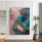 “Colorful Abstract Eruption” - Expressive Abstract Painting On Canvas PS0053