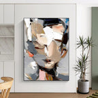 “Abstract Fragmented Face” - Bold Figurative Painting On Canvas DS320
