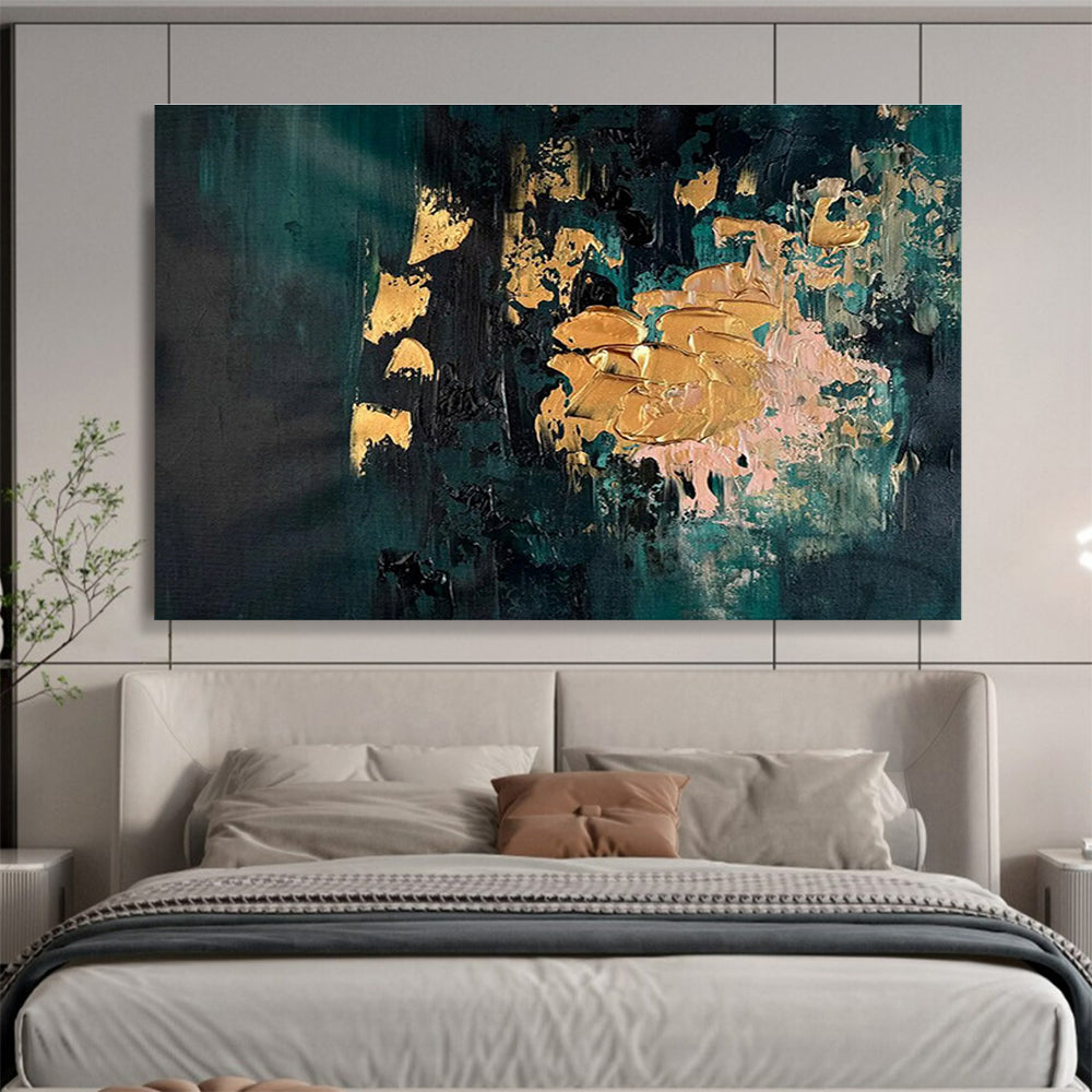“Red, Grey, and Black Urban Reflection” Abstract Painting On Canvas DKS262