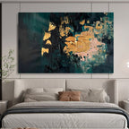 “Red, Grey, and Black Urban Reflection” Abstract Painting On Canvas DKS262