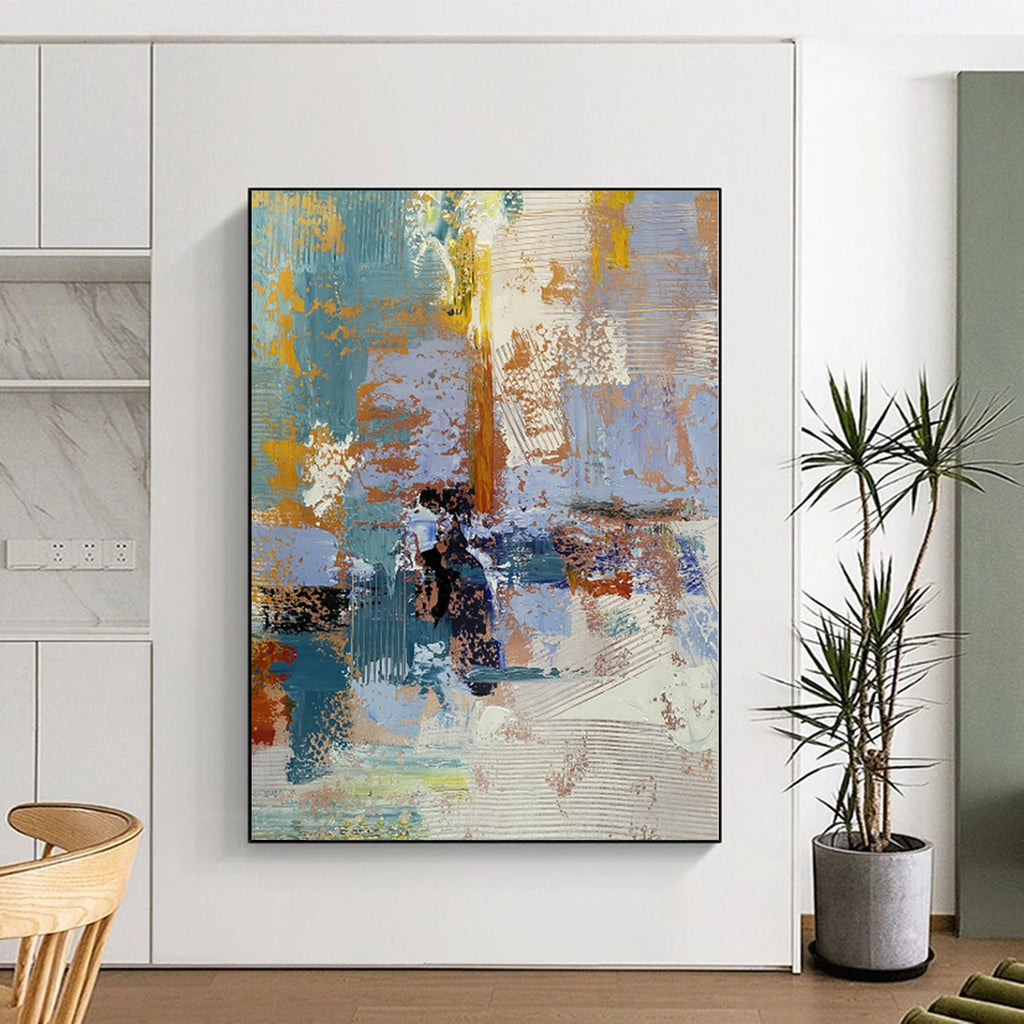 “Muted Tones with Subtle Copper Hints” - Contemplative Abstract Painting On Canvas PS0228