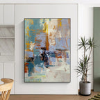 “Muted Tones with Subtle Copper Hints” - Contemplative Abstract Painting On Canvas PS0228