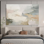 Soft Pastel Abstract Painting On Canvas DKS044