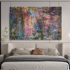 “Vibrant Color Mosaic” - Multicolor Abstract, Textured Wall Art Painting On Canvas DKS715