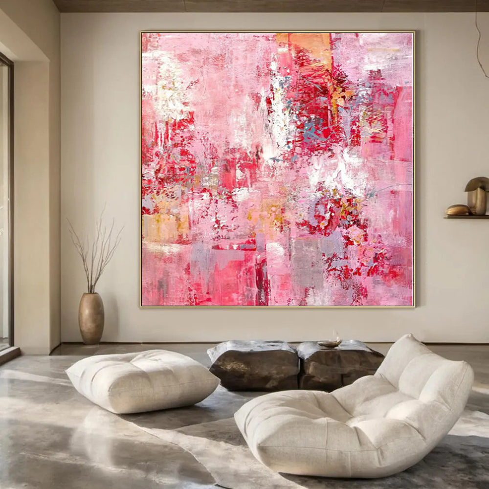 “Pink Abstract Dream” - Soft Abstract Painting On Canvas PS0204