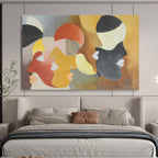 “Geometric Face Abstractions” - Abstract, Cubist - Styled Painting On Canvas DKS003