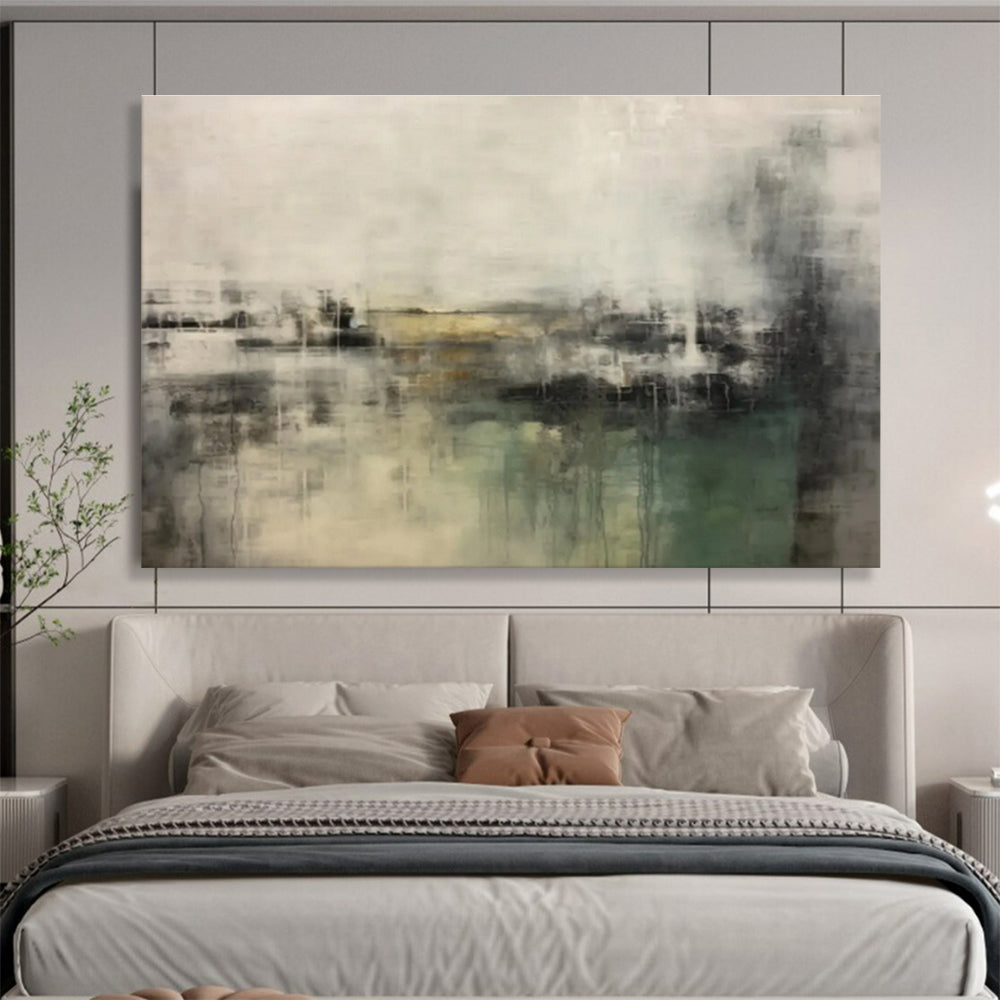 Muted Tones and Subtle Layers - Atmospheric Abstract Painting On Canvas DKS319