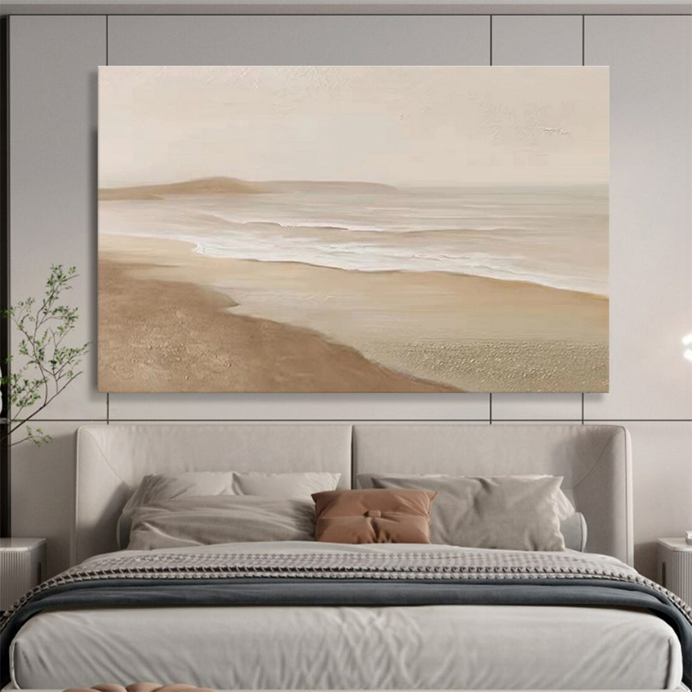 “Minimalist Beach Scene” - Seascape Painting On Canvas DKS526