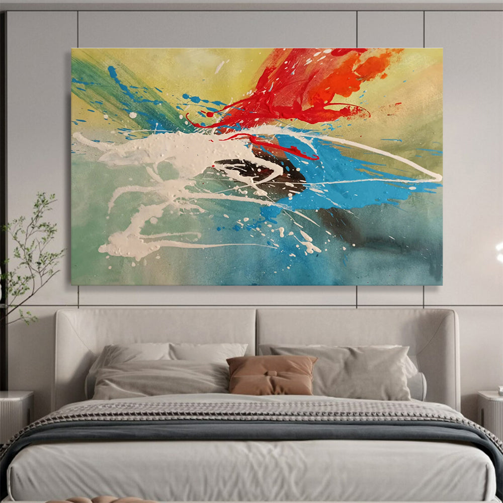 “Vibrant Splatter” - Abstract Expressionist Painting On Canvas DKS843
