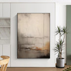 “Neutral Textured Layers” - Neutral Tones Abstract Minimalist Painting On Canvas PS0709