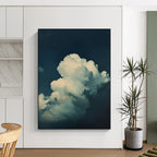 “Blue - White Dreamy Clouds” - Surreal Sky Painting On Canvas DS020