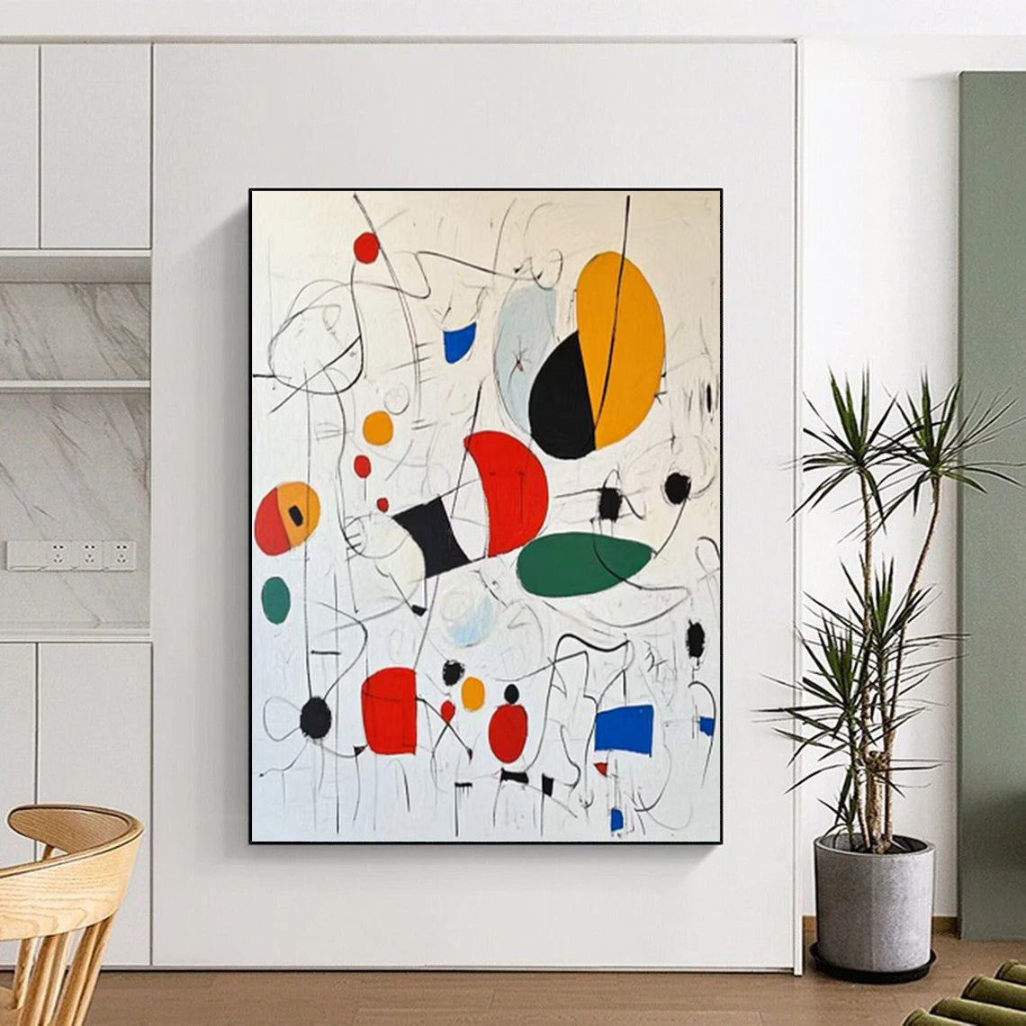 “Colorful Abstract Forms” - Abstract Expressionist Painting On Canvas PT1184