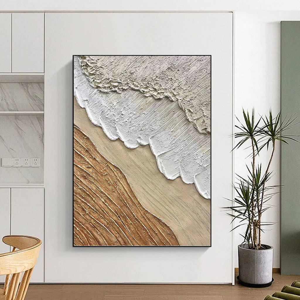 “Earth - Tone Textured Layers” - Minimalist Abstract Painting On Canvas PT1026