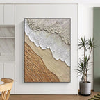 “Earth - Tone Textured Layers” - Minimalist Abstract Painting On Canvas PT1026