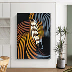 “Color - Revamped Zebra Profile” Painting On Canvas PT1447