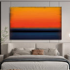 “Sunset Gradient” - Color - Blocked Landscape Painting On Canvas DKS449