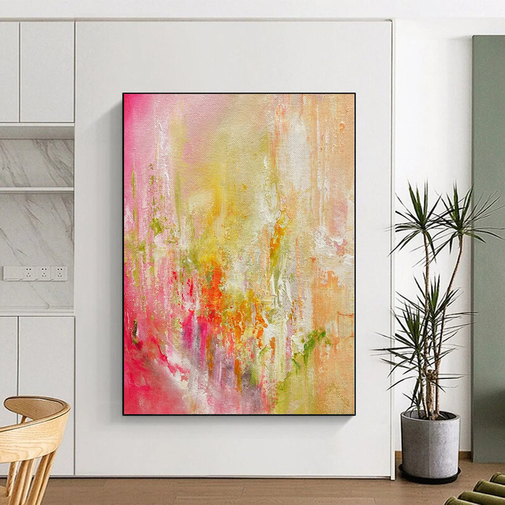 “Pastel Dream Abstract” - Soft - Hued Abstract Painting On Canvas PS0055