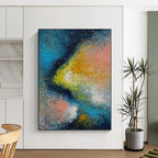 “Cosmic Abstract Burst” - Celestial Abstract Painting On Canvas PS0057
