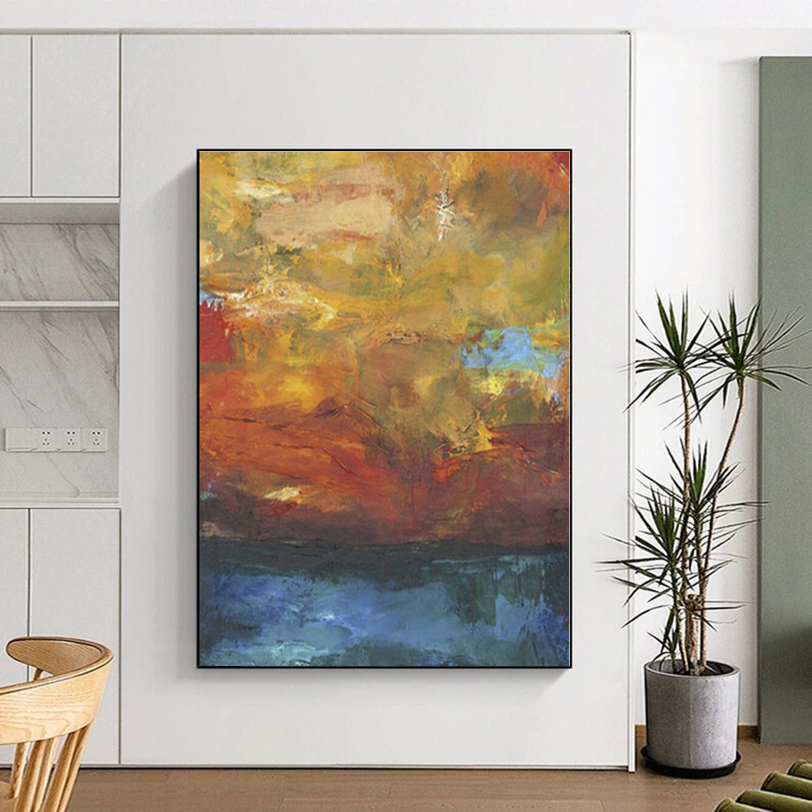“Vibrant Color Mix Abstract” - Abstract Painting On Canvas PS0415